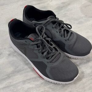 Reebok Gray and Red Athletic Men's Shoes